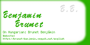 benjamin brunet business card